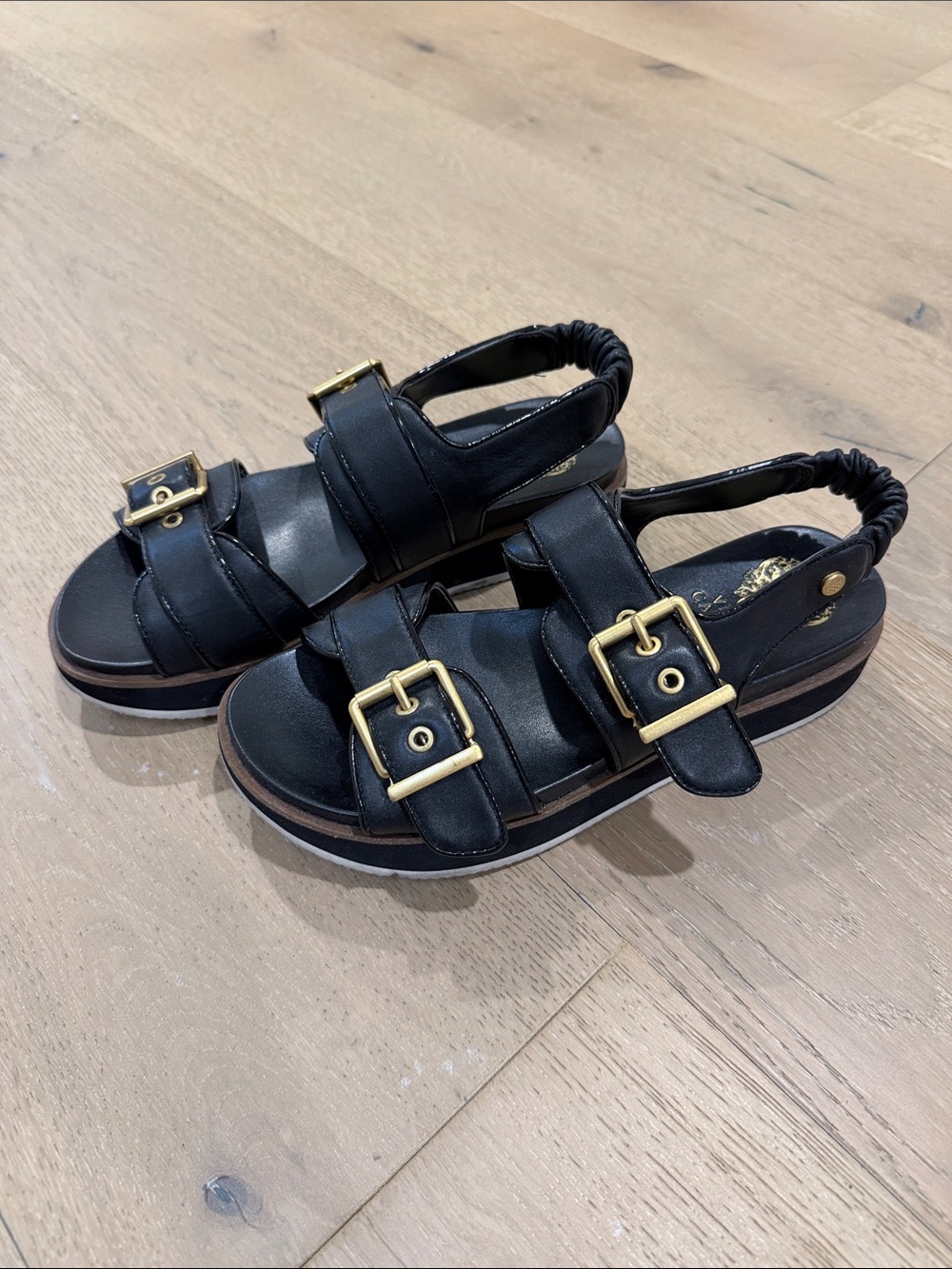 Vince Camuto Blavk Buckle Sandal